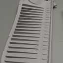 Folding Faucet Mat for Kitchen Sink Splash Guard[7 Slope Fast Self-draining][Snap Lock Fit] Kitchen Sink Faucet Mat Splash Guard Kitchen Sink Area Sink Water Splash Guard Behind Faucet Draining Mat (24" x 5.5", Light Gray)