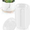40 Pack 4 Inch Plant Saucer Clear Plant Saucers for Indoors Flower Pot Saucers Small Plant Plate Dish Plant Pot Saucers Plant Trays for Pots Bulk (4 inch: 40 pcs)