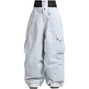 Men Women Baggy Snowboard Pants Ski Snow Pants Insulated Waterproof Winter Outdoor Loose Fit (X-Small, Grey)