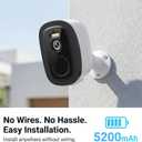 2K Security Cameras Wireless Outdoor with 2.4G/5G WiFi, Battery Powered Tuya Cameras for Home Security, AI Motion Detection, Two-Way Audio, Waterproof, Color Night Vision, Works w/Alexa