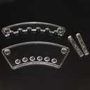 Clear Plastic Pen Holder Display Stand - 4 Pack, 6-Slot Organizer for Home Office & Store Use