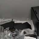 LAATOOREE Nightstands Set of 2, Small Side Table, Bedside Table with Fluted Door, Solid Wood Feet; Modern MidCentury End Table for Bedroom, Small Space (Black)