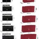 Lckaey Bag Organizer Insert for Classic Flap Medium bag Shaper Purse Insert - Premium Handbag Felt Organizer 2009 black-M