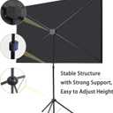 Projector Screen with Stand, Portable Projector Screen and Stand, 60 Inch 16:9, Outdoor Projection Screen, Aluminium Frame, Lightweight and Compact, Easy Setup, Idea for Home Cinema, Backyard Party.