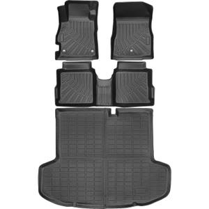 Floor Mats & Cargo Liner Custom for 2020-2025 Nissan Versa All Weather Protection TPE Floor Liners Front& Rear Row Full Set Nissan Versa Accessories, Black