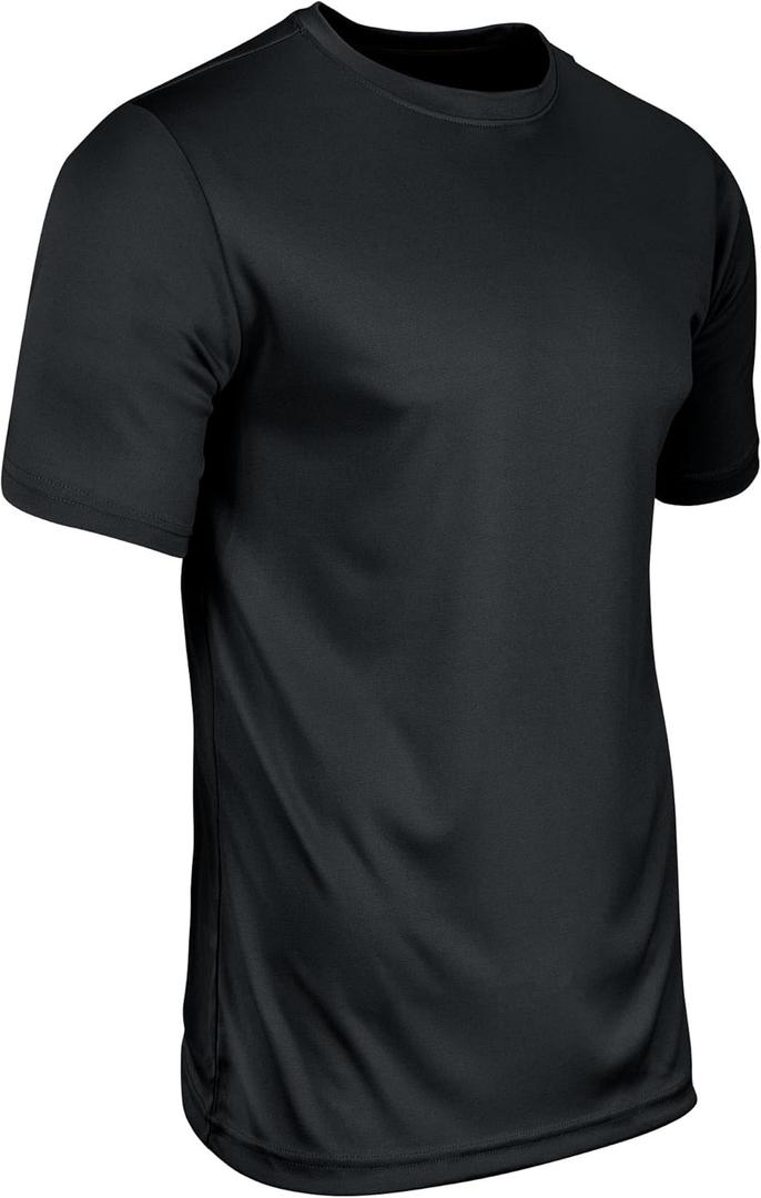 Champro Men's Vision Adult Lightweight Polyester T-Shirt Jersey, Black, 2X-Large (Black, XL)