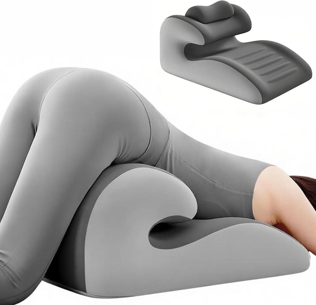 Wedge Pillow for Couples Positioning, Hip Cushion for Support, Memory Foam Positioning Pillow for Pregnancy and Comfort - (Light Gray-1)