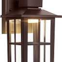 Brightever Outdoor Wall Light Fixture, LED Exterior Wall Lantern Waterproof, 10W 800LM High Brightness, 3000K/4000K/6500K Selectable Brown Patio Wall Lights for House 1 Pack