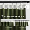 MIULEE Olive Green Back Tab Blackout Curtain 96 Inch Long 2 Panels Set for Bedroom, Rod Pocket/Pinch Pleat Thermal Insulated Living Room Darkening Pleated Light Blocking Floor to Ceiling Drape