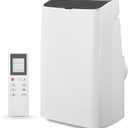 14000 BTU Portable Air Conditioners Cools Up to 750 Sq.Ft, 3-IN-1 Free Standing Cooling AC Unit with Fan & Dehumidifier, Includes Remote Control & Window Kit, Smart/Sleep Mode, Auto Swing, 24H Timer