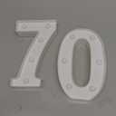 Decorative Led Light Up Numbers, 70th Birthday Decorations, Warm White Led Numbers Lights, Lighted Marquee Number Sign for Sweet 70th Party Decor