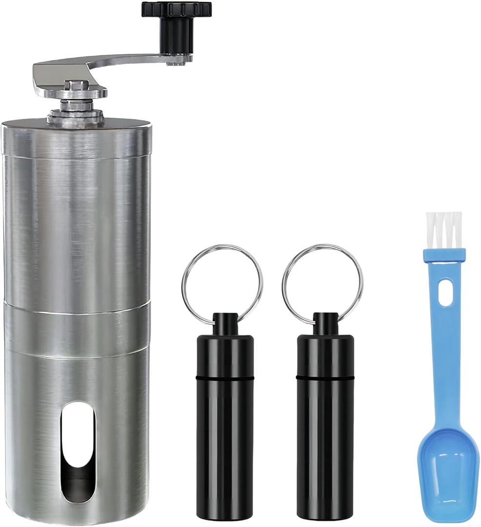 Home Goods Pill Crusher Adjustable Grinder Stainless Steel Pill Grinder - Large Capacity Pill Splitter - Cuts Pills into Fine Powder - Mills for Feeding Tube Pets Kids (1+3 pc)