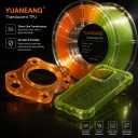 TPU 3D Printer Filament 1.75mm, 10-Color Set,Durable, Elasticity, Impact，Wear Resistant, Smooth Printing Performance, Ideal for Protective Parts, Grips & Creative Multi-Color Flexible Models