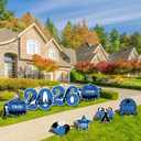 2026 Graduation Yard Sign Stakes Decorations - Congrats Grad Class of 2026 Outdoor Lawn Decor - High School College Grad Graduation Party Decoration Supplies(Blue)
