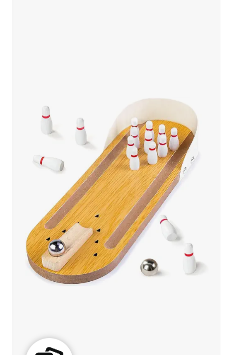 Table Top Mini Bowling Game Set-Tabletop Wooden Board Mini Arcade Desktop Tiny Bowling Shooting Alley Office Desk Stress Relief Gadgets Small Finger Toys Fun Gag Gifts for MenWomen Kids Teens Boys