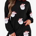 UNIQUEONE Christmas 2 Piece Sequin Outfits Women Merry Sweatshirt and Shorts Set Christmas Pajamas Holiday Set, Size: X-Large