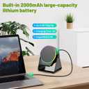 Wireless Induction Speaker, Phone Stand with Bluetooth Speaker Amplifier, Stereo Sound, RGB Ambient Light, 360° Adjustable Phone Holder Compatible with iPhone/iPad/Android/Samsung Galaxy-Black