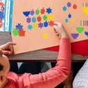 The Dreidel Company 1000-Pieces Hanukkah Foam Stickers Peel & Stick Chanuka Foam Menorah and Dreidel Shapes Self Adhesive Felt Shape for Kids Crafts Mini Arts