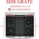 WB31X27151 Stove Grate Replacement Parts for GE Stove Parts 19.5 x 10'' WB31X24736 Burner Side Grate General Electric Gas Range Parts Stove Surface Burner Grate GE Gas Cooktop Cast Iron Rack 1 Pack