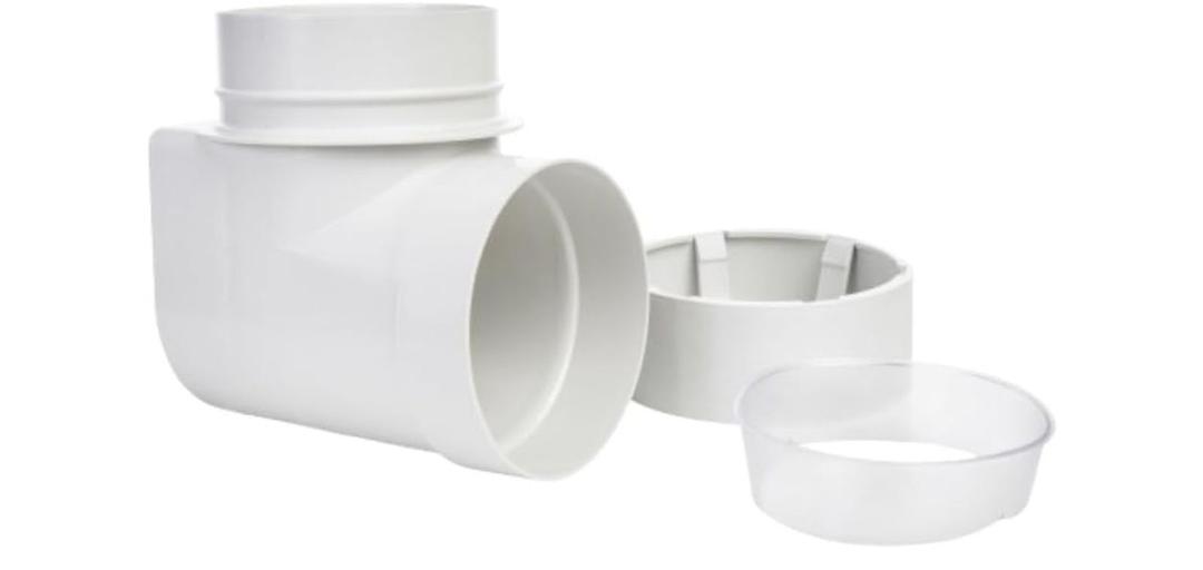 DIY Dryer Vent Connector Kit - Space Saving, Toolless Design with Airtight Seal - STV-90 by Ziggurat Products