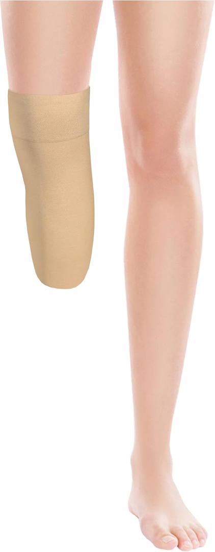 Truform-OTC Below Knee BK Stump Shrinker, Limb Compression with Ventilation, Amputee Care, Beige, Medium (12-16" Calf)