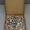 24 Pack Christmas Glitter Berries Stems, 8.5 Inch Artificial Christmas Picks, Berry Branches for Christmas Tree Ornaments, DIY Wreath, Crafts, Holiday and Party Decor (Champagne)