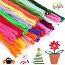 1000 PCS Pipe Cleaners, Multi-Color Chenille Stems, Pipe Cleaners Craft, 20 Assorted Colors Pipecleaners for Art and Craft Supplies DIY Projects (12 inch x 6 mm)