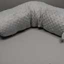 Roll Cervical Pillow for Neck Pain Relief 24IN Round Neck Pillows for Sleeping,Short Bolster Cushion for Legs and Back,Grey.24IN