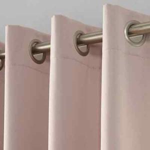 Madison Room Darkening Grommet Panels, 50"x96", Blush, 1 Panel