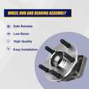 KUSATEC 513303 2pcs Front Wheel Bearing and Hub Assembly Compatible with 2008-2014 Subaru Forester Impreza 2013-2014 XV Crosstrek 2005-2014 Subaru Outback Legacy, 5 Lug Bolts w/ABS