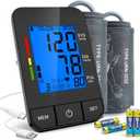 Automatic Upper Arm Blood Pressure Monitor for Home Use with 9-17in & 13-21in L/XL/Extra Large Cuff, Accurate Measurement Guidance, Portable Fit Big Arms BP Machine