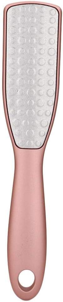 Foot Rasp, Stainless Steel Double Sided Foot File Foot Horny Remover Feet Scrubber Suitable for Female Male Removing Hard Cracked Skin(Rose Gold)