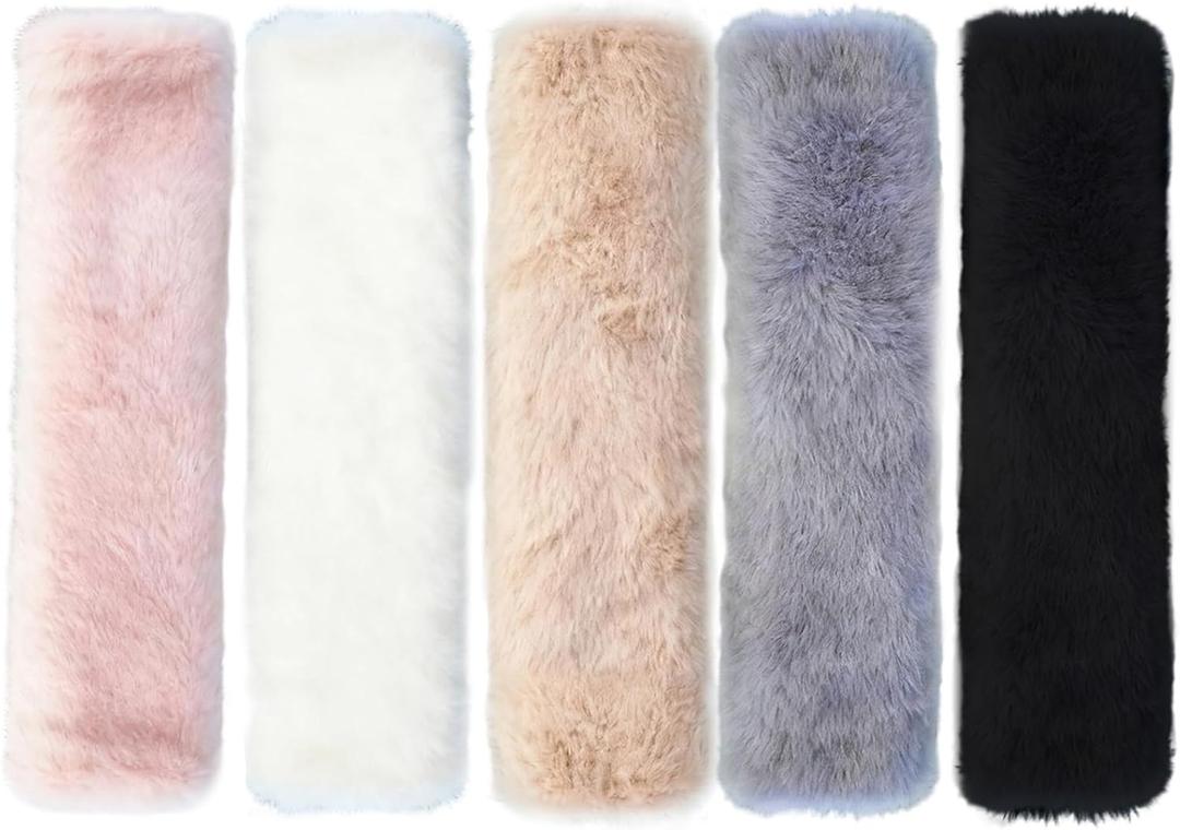 5 Pcs Fluffy Car Seat Belt Cover Pads Soft Seatbelt Cushion Carseat Seat Belts Shoulder Strap Covers Comfort Pad