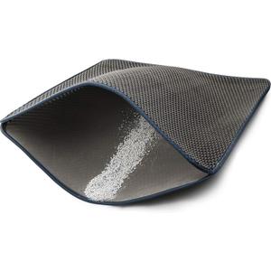 WePet Cat Litter Mat, Kitty Litter Trapping Mat, Honeycomb Double Layer Mats, No Phthalate, Urine Waterproof, Easy Clean, Scatter Control, Catcher Litter Tray Box Rug Carpet (#02 Grey)