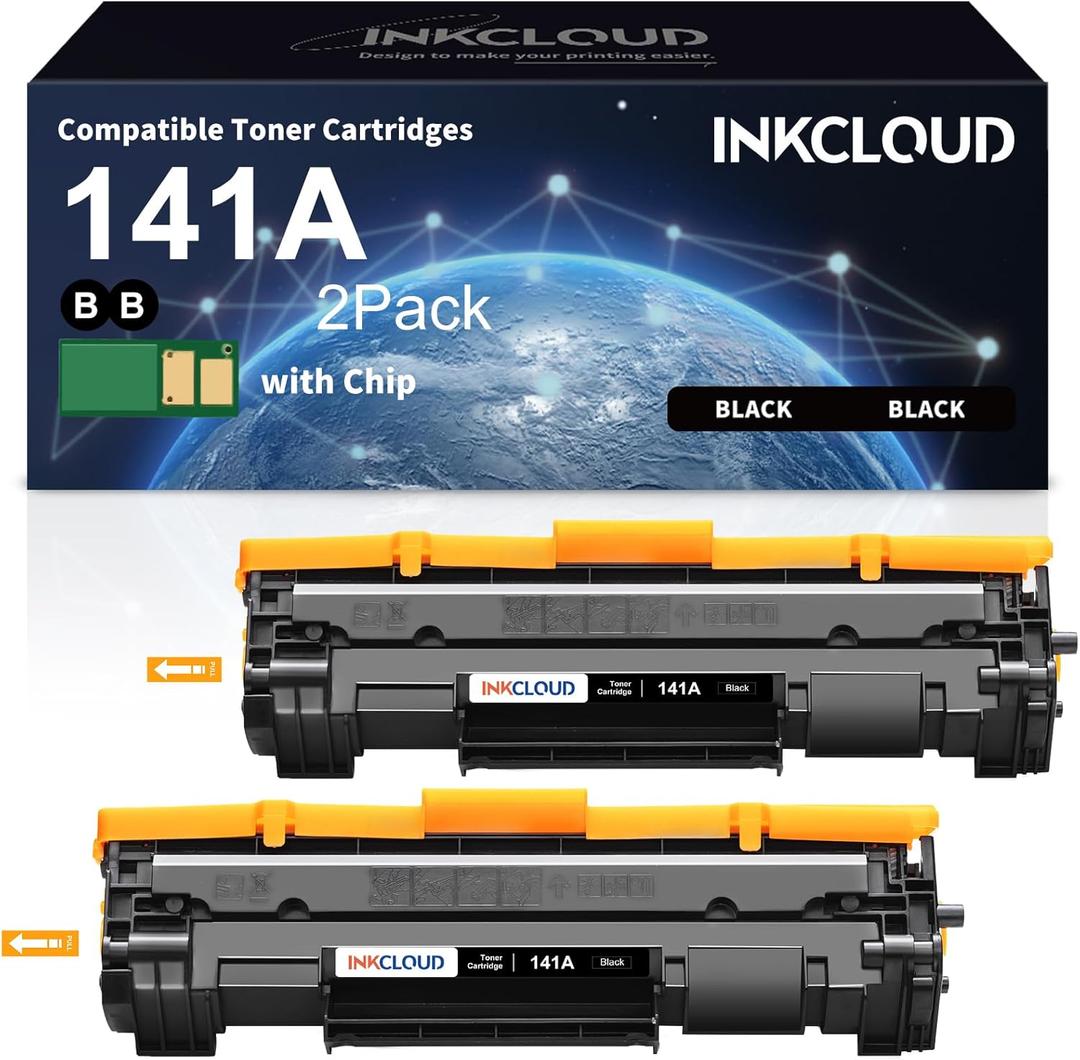 141A Toner Cartridge Black Compatible Replacement for HP 141A W1410A 141X W1410X Toner Cartridge Used with HP M110w MFP M139w MFP M140w Printer 2-Pack