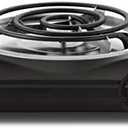 Elite Gourmet ESB100B Countertop Single Coiled Burner Electric Hot Plate, Temperature Control, Indicator Light, Easy to Clean, Black