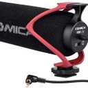 Comica CVM-V30 LITE Video Microphone,Super-Cardioid Condenser On-Camera Shotgun Microphone for Canon Nikon Sony Panasonic DSLR Cameras,Mic for iPhone Android Smartphone with 3.5mm Jack(Red)