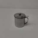 Grease Container with Fine Mesh Strainer kitchen oil storage tank pot (1.3L Stainless Steel 410)