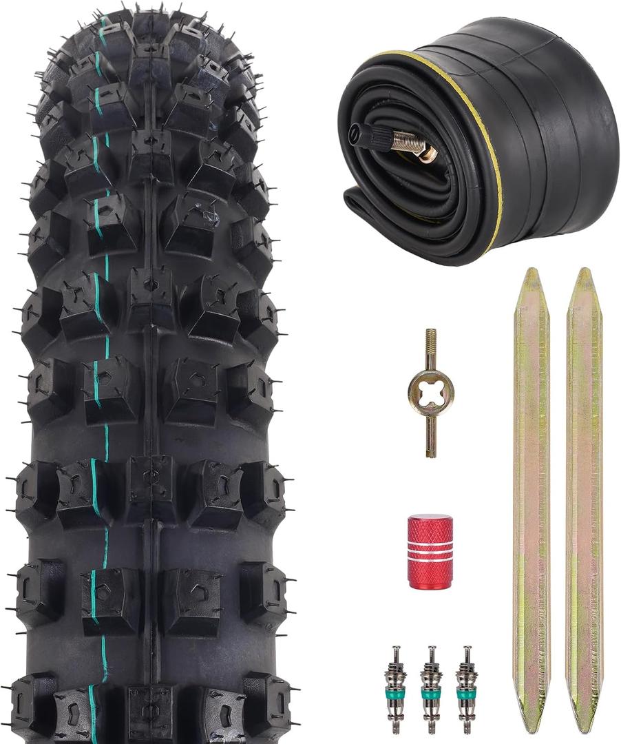 2.75-19 Dirt Bike Tire & Heavy Duty Tube Combo for Off-Road Traction Pit Bike/Motorcycle Tires, Puncture-Resistant 4PR for Off-Road Use（1 Pack）