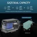 Alpicool NCF35 Portable Fridge Freezer,12 Volt Car Refrigerator, 32 Quart (30.6 Liter) Fast Cooling 12V Car Fridge -4~68,for Outdoor, Camping, RV, Truck, 32 Qt-NCF35