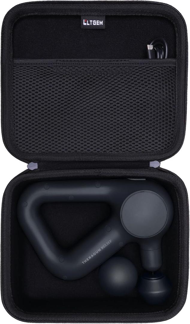 LTGEM Massage Case Compatible with Ther Relief Handheld Percussion Massage Neck/Back/Leg/Shoulder Massage- Travel Protective Carrying Storage Bag, Black (Case Only)