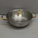 LOLYKITCH 11 Inch Tri-Ply Stainless Steel Saut Pan with Lid,3.5 QT Everyday Pan,Kadhai,Induction Cooking Pan,Dishwasher and Oven Safe.