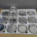 WELLIFE Wide Mouth Mason Jars, 12 Pack Mason Jars 32 oz for Pickling, Canning, Fermenting and Food Storage, Microwave & Dishwasher Safe