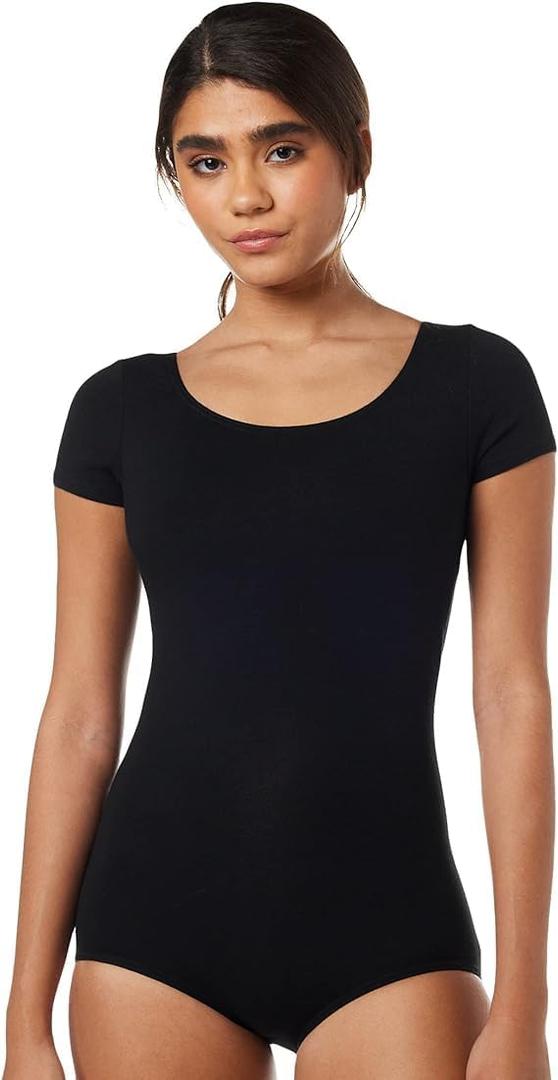 Capezio Women's Classic Short Sleeve Leotard (Large, Black)