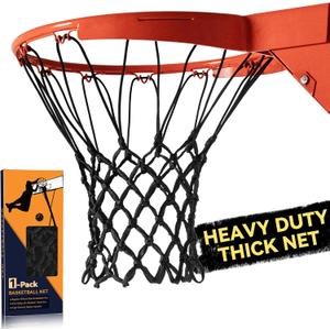 Premium Quality Professional Heavy Duty Basketball Net Replacement - All Weather Anti Whip,Fits Standard Indoor or Outdoor 12 Loops Rims12 Loops