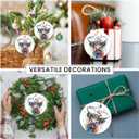 10 x Highland Cow Ornament 2025 - Animal Lovers Gifts for Women Man, Ceramic Animal Ornaments for Christmas Tree Decorations, Unique Highland Cow Gifts, for Friends Neighbor