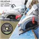 4-1/2" Circular Saw Blades Set,6pcs HSS/TCT/Diamond Saw Blades for Cutting Wood Metal Plastic Tile 3/8 inch Arbor
