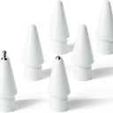 5 x Upgraded Replacement Tips for Apple Pencil 1/2/Pro/USB-C, Mix Metal Tips for Apple Pencil Compatible Nibs with All Generation (6 Pack)