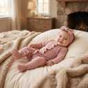 CIYCUIT Baby Girls Cactus Footies Newborn Zip Up Onesie Romper (0-3 Months, D2 Pink)