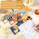 ReliThick 6 Pcs 2026 Pocket Calendar for Purse Monthly Planner Notebook Small Pocket Calendar Journals Notepads Appreciation Present Gift for Women Teacher School Office(Artistic Flowers)